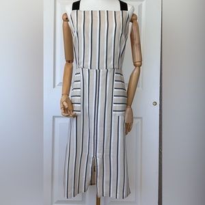 Asos Linen Look X Back Dress Size 10‎ NWT